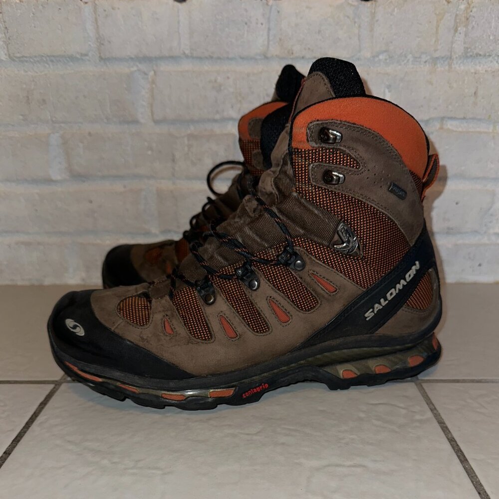 Salomon Men's Quest 4D GTX Boot, Orange,Brown,13 M US